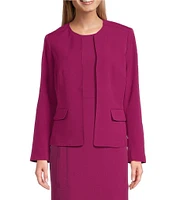 Kasper Crepe Long Sleeve Open Front Coordinating Jacket