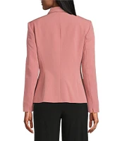 Kasper Crepe Notch Collar 1-Button Jacket