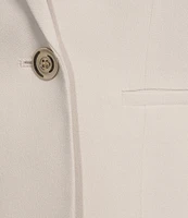 Kasper Crepe Panel Seamed One-Button Jacket
