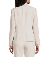 Kasper Crepe Panel Seamed One-Button Jacket