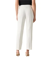 Kasper Crepe Straight Leg Mid Rise Pants