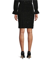 Kasper Embellished Pull-On Pencil Skirt