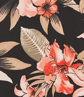Kasper Floral Print Flared Midi Coordinating Skirt
