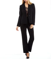 Kasper High Rise Pull-On Boot Cut Belted Pants