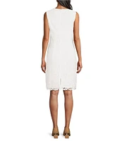 Kasper Lace Sleeveless Empire Seam Sheath Dress