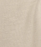 Kasper Linen Blend Fly Front Elastic Back Pants