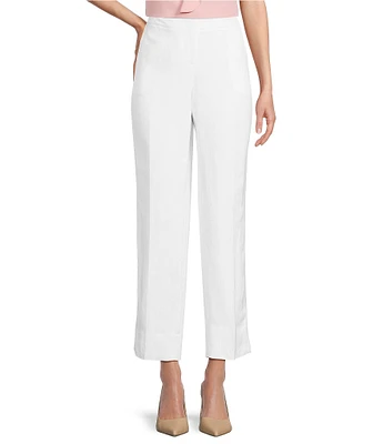 Kasper Linen Blend Straight Leg Pants