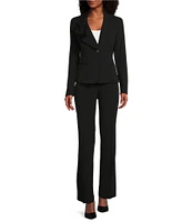 Nipon Boutique Notch Lapel Blazer Wide Leg 2-Piece Pant Set