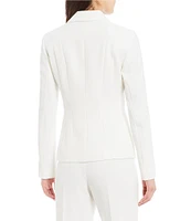 Kasper Crepe One-Button Long Sleeve Jacket