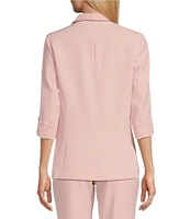 Kasper Petite Size Crepe 3/4 Sleeve Crepe Cardigan