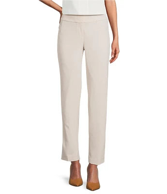 Kasper Petite Size Crepe Fly Front Slim Pants