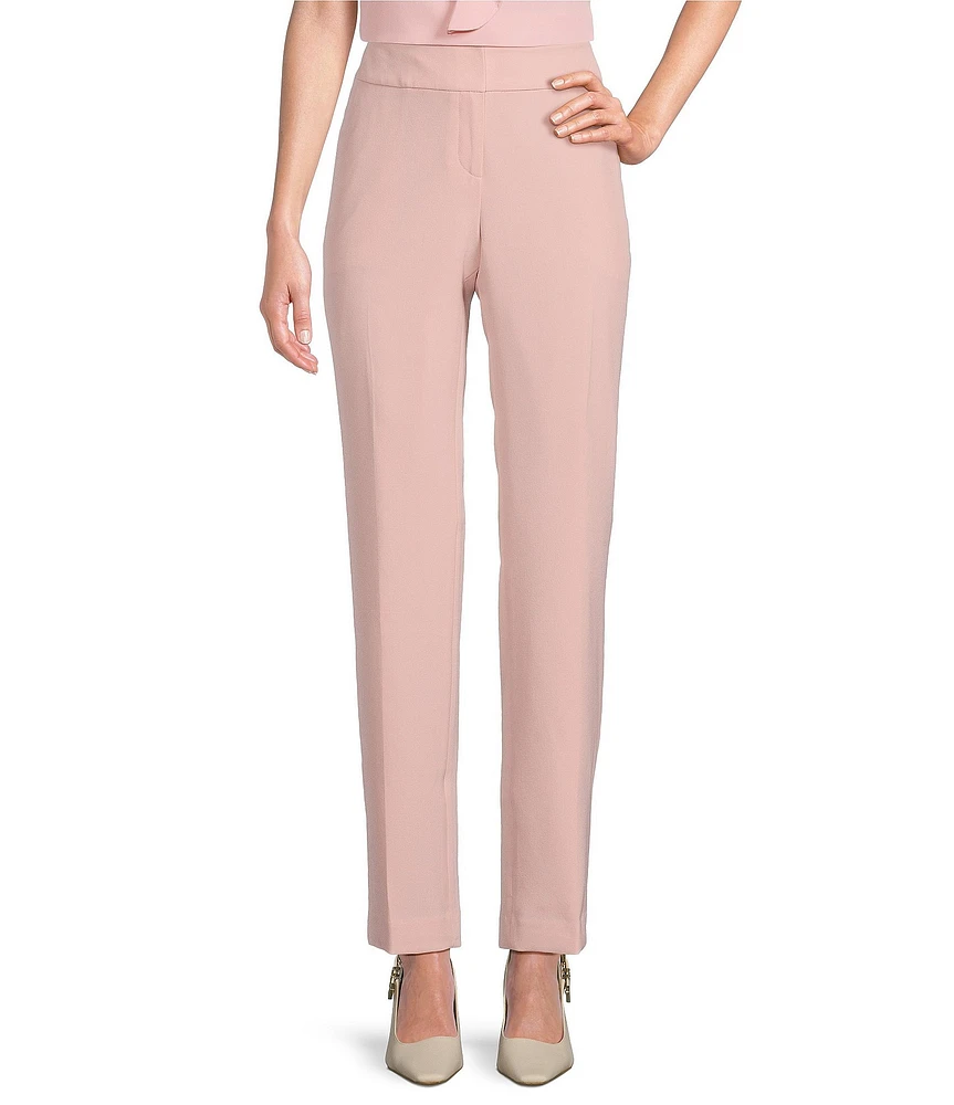 Kasper Petite Size Flat Front Slim Straight Pants