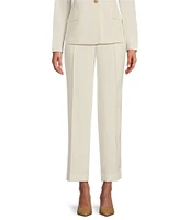 Kasper Petite Size Fly Front Slim Straight Pants