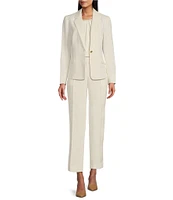 Kasper Petite Size Fly Front Slim Straight Pants