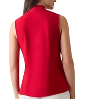 Kasper Petite Size Sleeveless V-Neck Tie Front Sash Blouse