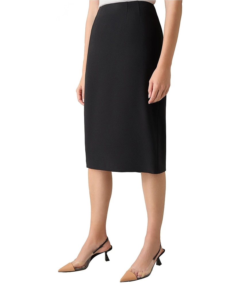 Kasper Petite Size Stretch Crepe Skimmer Skirt