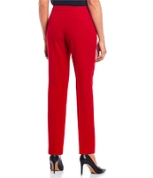 Kasper Petite Size Stretch Crepe Slim Leg Ankle Length Pant