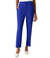 Kasper Petite Size Stretch Crepe Slim Leg Ankle Length Pant