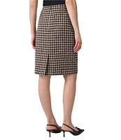 Kasper Plaid Slim Pencil Skirt