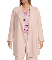 Kasper Plus Size Crepe Drape Front Cardigan
