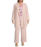 Kasper Plus Size Crepe Drape Front Cardigan