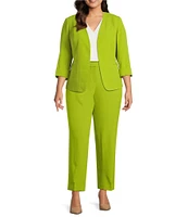Kasper Plus Size Crepe Slim Pants