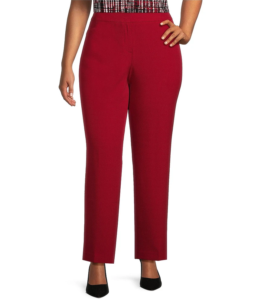 Kasper Plus Size Crepe Straight Leg Trouser