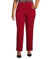 Kasper Plus Size Crepe Straight Leg Trouser