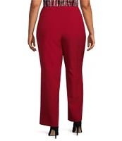 Kasper Plus Size Crepe Straight Leg Trouser