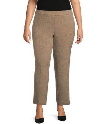 Kasper Plus Size Fly Front Slim Fit Pants