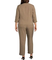 Kasper Plus Size Fly Front Slim Fit Pants