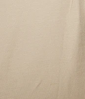 Kasper Plus Size Linen Blend Fly Front Elastic Back Pants