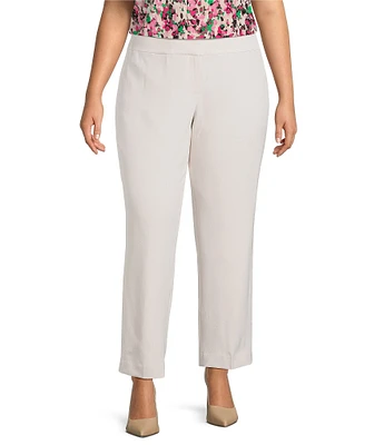 Kasper Plus Size Slim Crepe Crop Pants