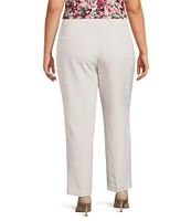 Kasper Plus Size Slim Crepe Crop Pants
