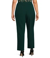 Kasper Plus Size Stretch Crepe Slim Pant