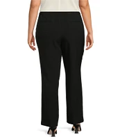 Kasper Plus Size Stretch Crepe Wide Leg Pants