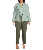 Kasper Plus Size Sleeveless Tie Front Blouse