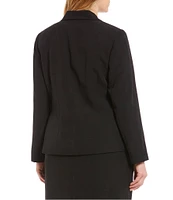 Kasper Plus Size Stretch Crepe Seamed Blazer