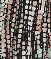 Kasper Printed Keyhole Hardware Neck Sleeveless Top