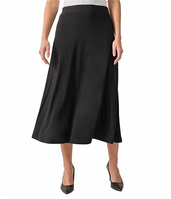 Kasper Pull-On A-Line Midi Skirt