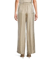 Kasper Shimmer Twill Pull On Wide Leg Pants