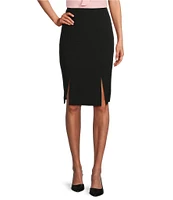 Kasper Side Zip Sailor Paneled Pencil Skirt