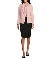 Kasper Side Zip Sailor Paneled Pencil Skirt