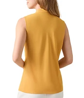 Kasper Sleeveless V-Neck Tie Front Sash Blouse