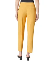 Kasper Solid Crepe Slim Pants