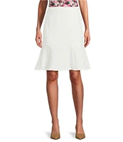 Kasper Stretch Crepe Fit and Flare Skirt