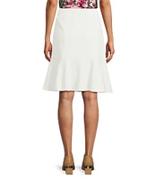 Kasper Stretch Crepe Fit and Flare Skirt