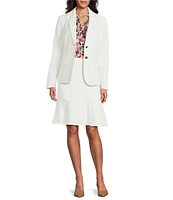 Kasper Stretch Crepe Fit and Flare Skirt