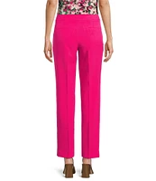 Kasper Stretch Crepe Fly Front Slim Pants