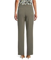 Kasper Stretch Crepe Fly Front Slim Pants